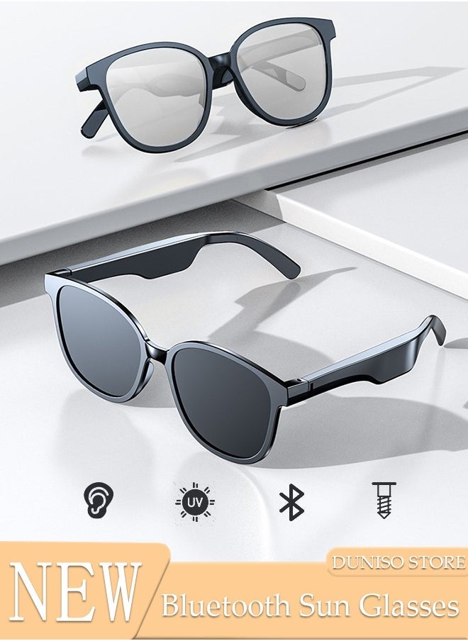 Smart Glasses,Bluetooth 5.0 Sunglasses Wireless Bluetooth Headset Waterproof Compatible with Smart Phones Easy to Make Phone Calls and Listen to Music Polarized Lenses