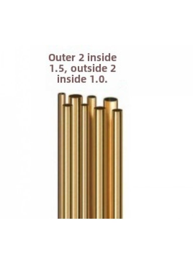 External 2 Internal 1.5 Yellow Tube Model Ship Accessories For Model Remote Control Ship Model Modification-Color:Inner Hole 1.5mm100mm Section