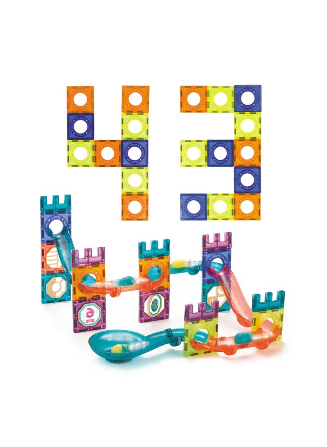 Original Direct Selling Children's Educational Toys 54PCs Magnetic Piece Building Blocks DIY Variable Magnetic Ball Track Set-Color:CJ-2001 -54 Magnetic Track Building Blocks 613.2G-Specifications:613.2g