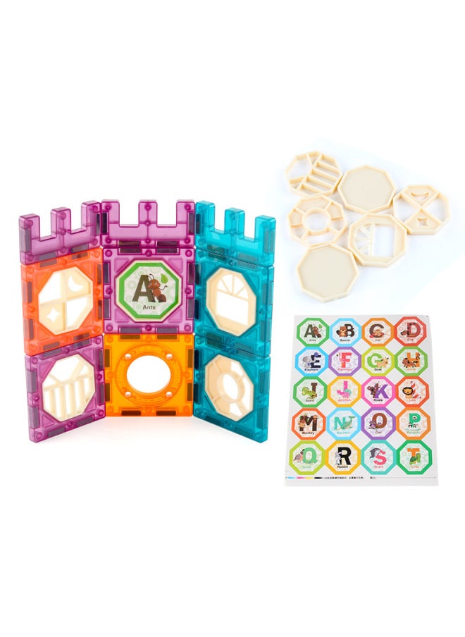 Original Direct Selling Children's Educational Toys 54PCs Magnetic Piece Building Blocks DIY Variable Magnetic Ball Track Set-Color:CJ-2001 -54 Magnetic Track Building Blocks 613.2G-Specifications:613.2g