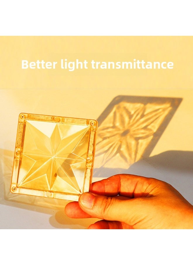 Wellbbplay Vibe Diamond Face Color Window Magnetic Piece Building Blocks Supplementary With Transparent Pipe Magnet Puzzle-Color:Star Diamond Grand Square 4 Pieces Supplemental Transparent