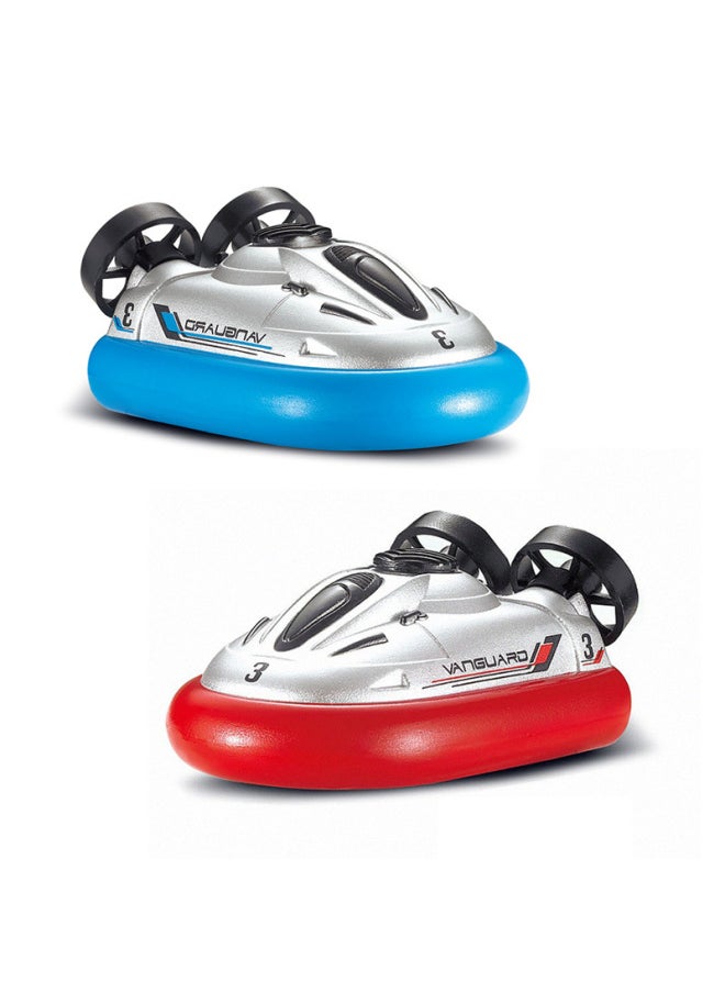Hot Sale Mini Remote Control Hovercraft 2.4G Speedboat Motorboat Children Summer Water Play Bathroom Toy Cruise Ship Model-Color:Remote Control Air Cushion Boat-green (not 2.4G)