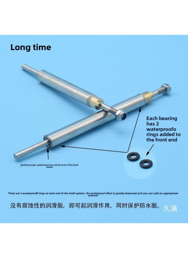 Remote Control Ship Model Ship 4mm Ship Shaft Assembly Drive Shaft System Nesting Ship Pull Net Ship Shaft-Colour:Shaft Length 35/shaft Sleeve 30cm-version