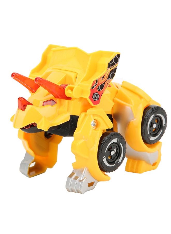 Deformation Dinosaur Figures Plastic Inertial Pull Forword Car Vehicle Toy Model Kid Children Novelty GiftYellow