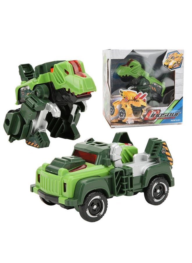 Deformation Dinosaur Figures Plastic Inertial Pull Forword Car Vehicle Toy Model Kid Children Novelty GiftGreen