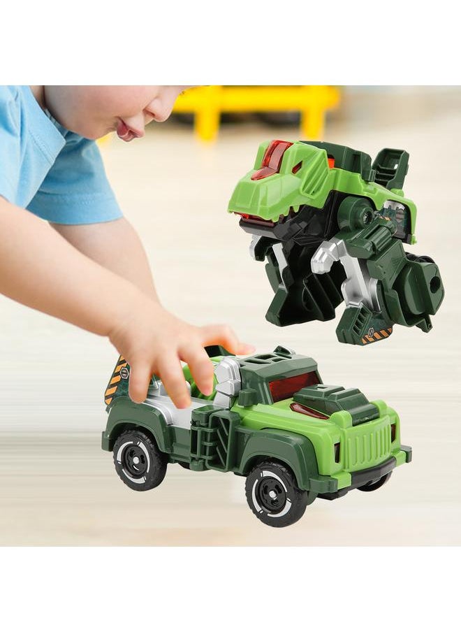 Deformation Dinosaur Figures Plastic Inertial Pull Forword Car Vehicle Toy Model Kid Children Novelty GiftGreen