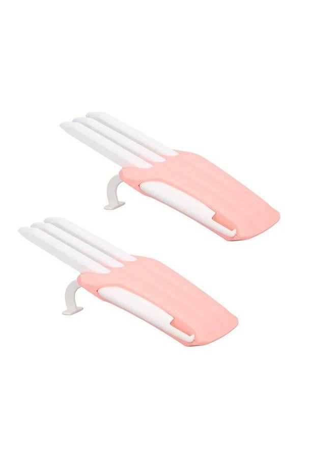 2pcs 3D Printed Wolf Claw Toy Stress Relief Reduce Anxiety Retractable Pink White