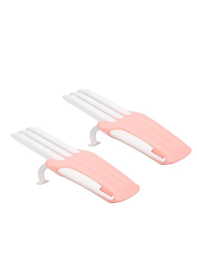 2pcs 3D Printed Wolf Claw Toy Stress Relief Reduce Anxiety Retractable Pink White
