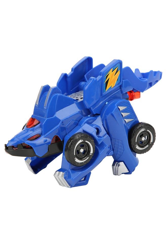 Deformation Dinosaur Figures Plastic Inertial Pull Forword Car Vehicle Toy Model Kid Children Novelty GiftBlue