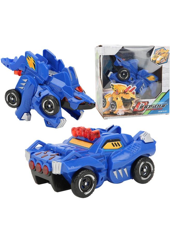 Deformation Dinosaur Figures Plastic Inertial Pull Forword Car Vehicle Toy Model Kid Children Novelty GiftBlue