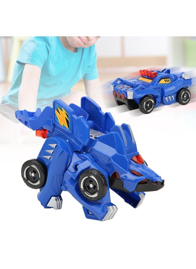 Deformation Dinosaur Figures Plastic Inertial Pull Forword Car Vehicle Toy Model Kid Children Novelty GiftBlue