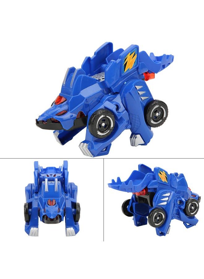 Deformation Dinosaur Figures Plastic Inertial Pull Forword Car Vehicle Toy Model Kid Children Novelty GiftBlue