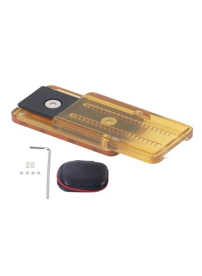 Amber Transparent PEI Slider Toy Stress Relief Decompression Double Track Push Black PTFE