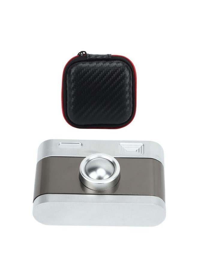 Camera Shaped Fidget Slider ADHD Push Adult Metal Press Click Anxiety Stress Relief Toy for Office Black