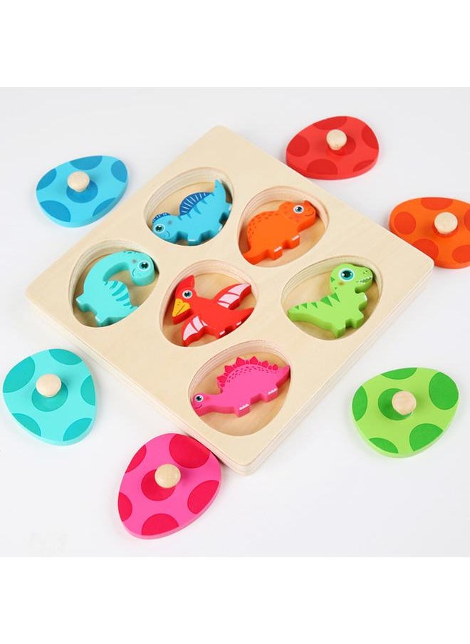 Wooden Dinosaur Memory Board Games Toy for Children 3D Puzzle Game Kids Educational Toys Birthday Gift