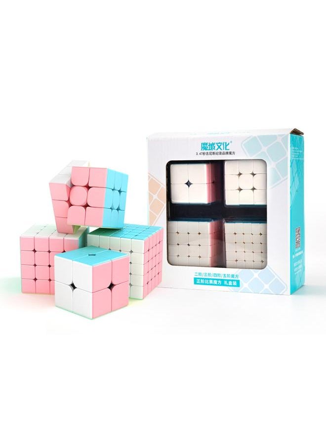 Magic Domain Enchantment Dragon Makala Dragon Color Three-order Fun Entry 2345 Pyramid Decompression Rubik's Cube Pink Educational Toy