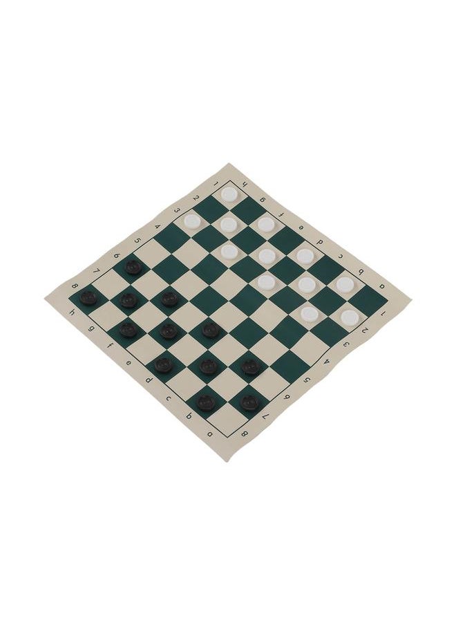 Chess Set Leisure 3 in 1 Plastic Chess Game Checkers Draughts Board Game for Kids Adults