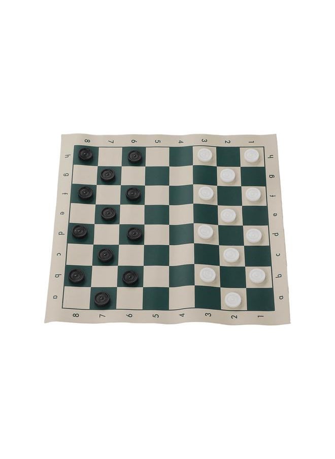 Chess Set Leisure 3 in 1 Plastic Chess Game Checkers Draughts Board Game for Kids Adults