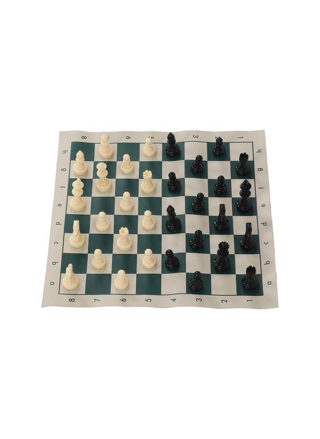 Chess Set Leisure 3 in 1 Plastic Chess Game Checkers Draughts Board Game for Kids Adults