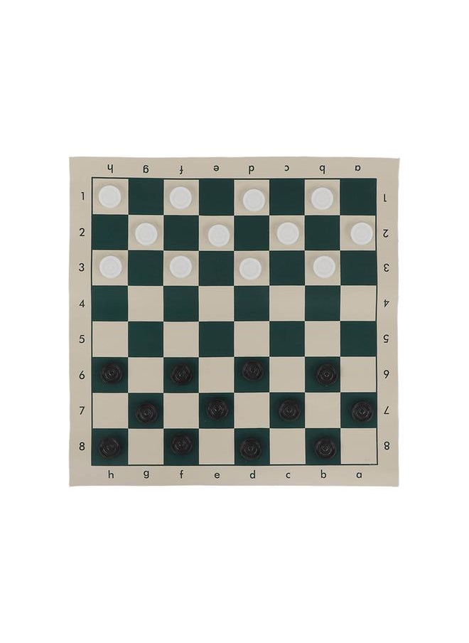 Chess Set Leisure 3 in 1 Plastic Chess Game Checkers Draughts Board Game for Kids Adults