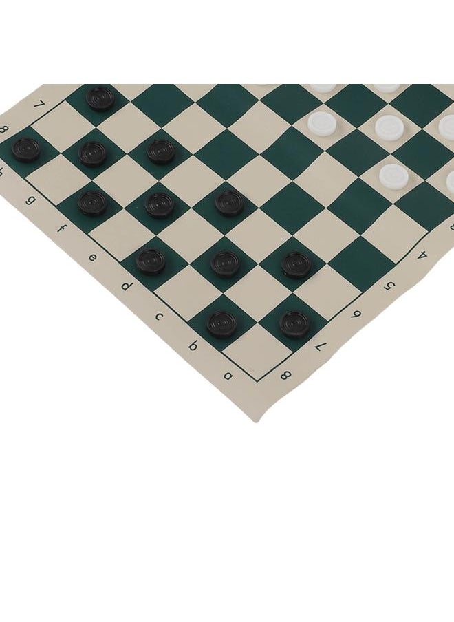 Chess Set Leisure 3 in 1 Plastic Chess Game Checkers Draughts Board Game for Kids Adults