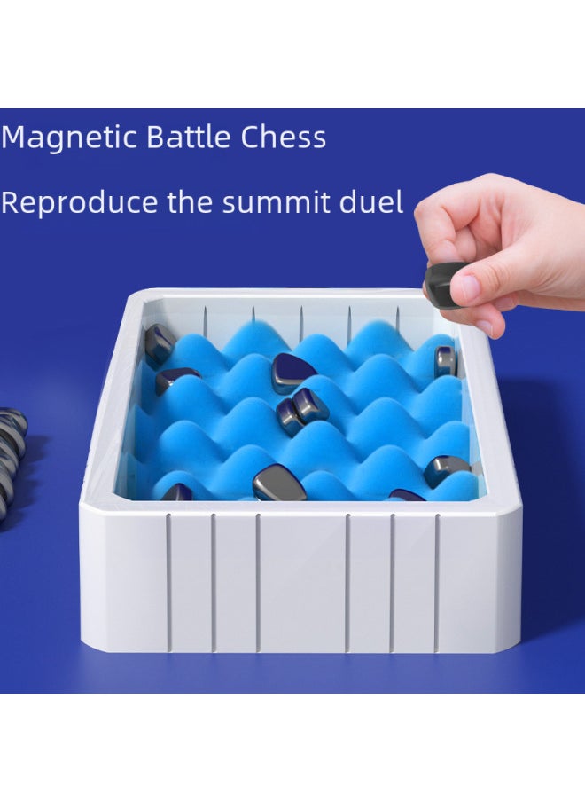 Children's Magnetic Effect Chess Desktop Magnetic Competition Chess Step On A Mine Parent-child Interactive Card Game Toy-Color:Rope Style-electroplated Rainbow Magnet