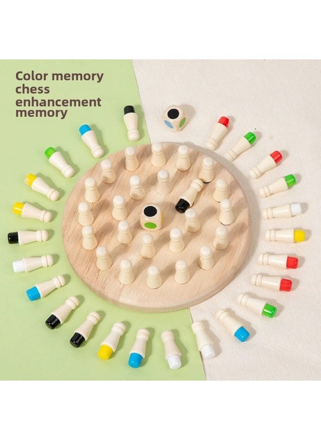 Children's Memory Board Concentration Training Logical Thinking Educational Toys Parent-child Interaction Family Desktop Game-Color:Memory Chess Color Box Type A 16cm Thick 1.4cm
