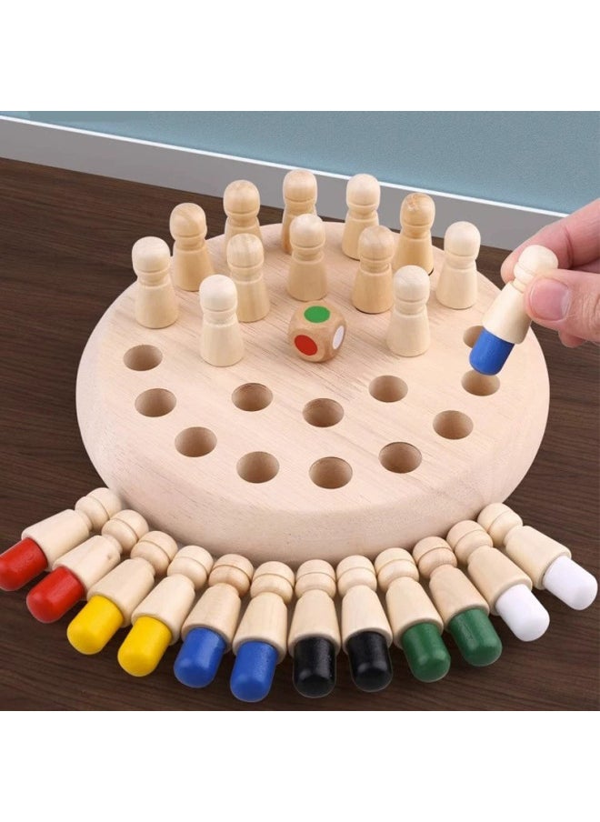 Children's Memory Board Concentration Training Logical Thinking Educational Toys Parent-child Interaction Family Desktop Game-Color:Memory Chess Color Box Type A 16cm Thick 1.4cm