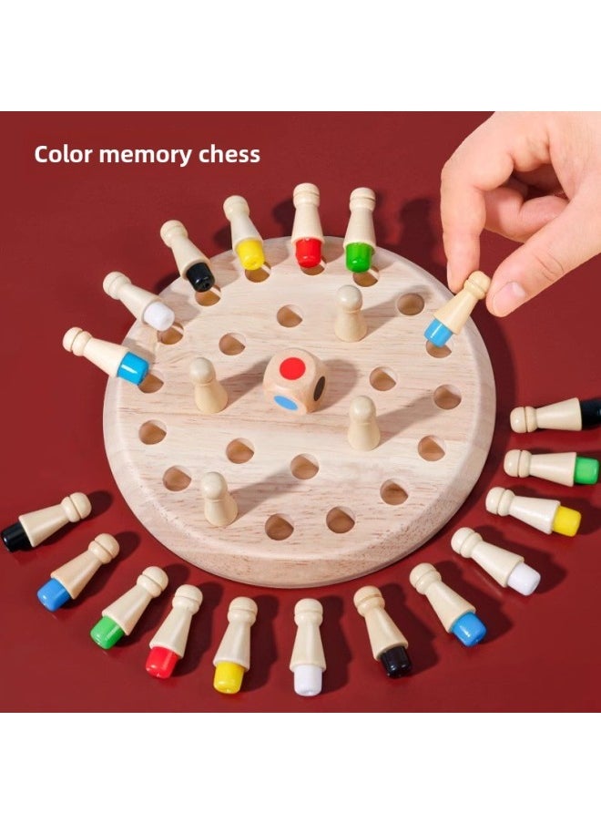 Children's Memory Board Concentration Training Logical Thinking Educational Toys Parent-child Interaction Family Desktop Game-Color:Memory Chess Color Box Type A 16cm Thick 1.4cm