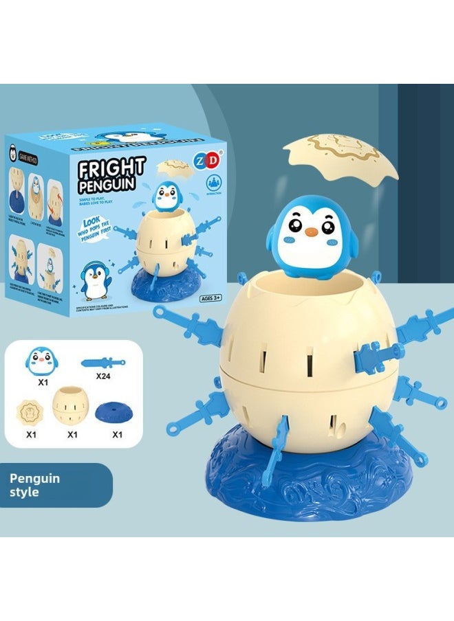 Mini Penguin Pirate Bucket Frog Catapult Bucket Decompression Interactive Leisure Toy Board Game Competitive Game-Specifications:Duck Style