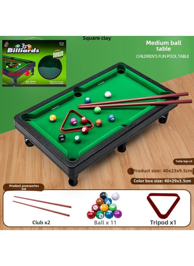 Mini Billiards Toy Children's Small Billiards Indoor Parent-Child Interactive Boys And Girls Table Game Wholesale-Color:20cm Special Small Ball Table + Tripod 2 Poles And 11 Balls