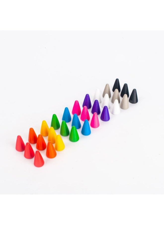Children's Educational Game Chess Color Flying Chess Wooden Checkers Parent-child Interactive Board Game Toy Conical Chess-Color:Yellow
