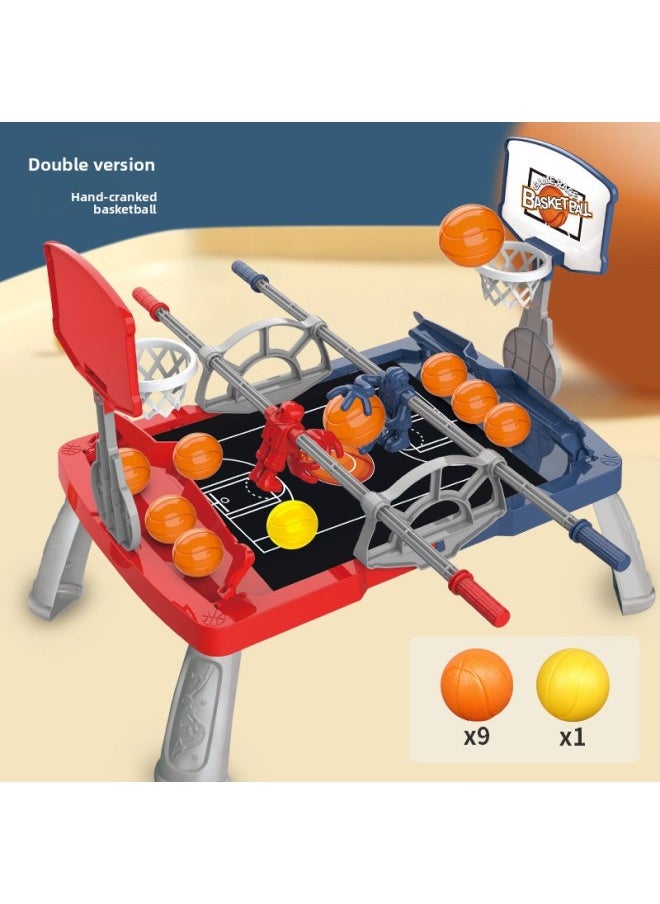 Indoor Mini-fight Training Puzzle Fingertip Palm Shooting Table Machine Hand-cranked Basketball-Color:2