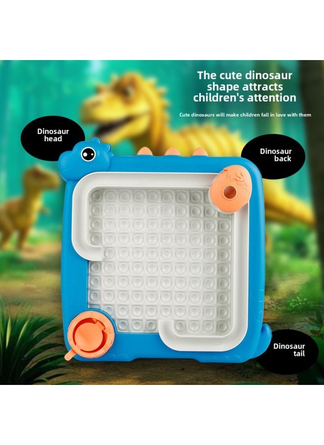 Cute Fun Dinosaur Magnetic Induction Chess Leisure Puzzle Decompression Magnet Battle Desktop Game Magnetite Parent-Child Interaction-Color:English Color Box Cute Dinosaur 40 Magnetic Chess Pieces
