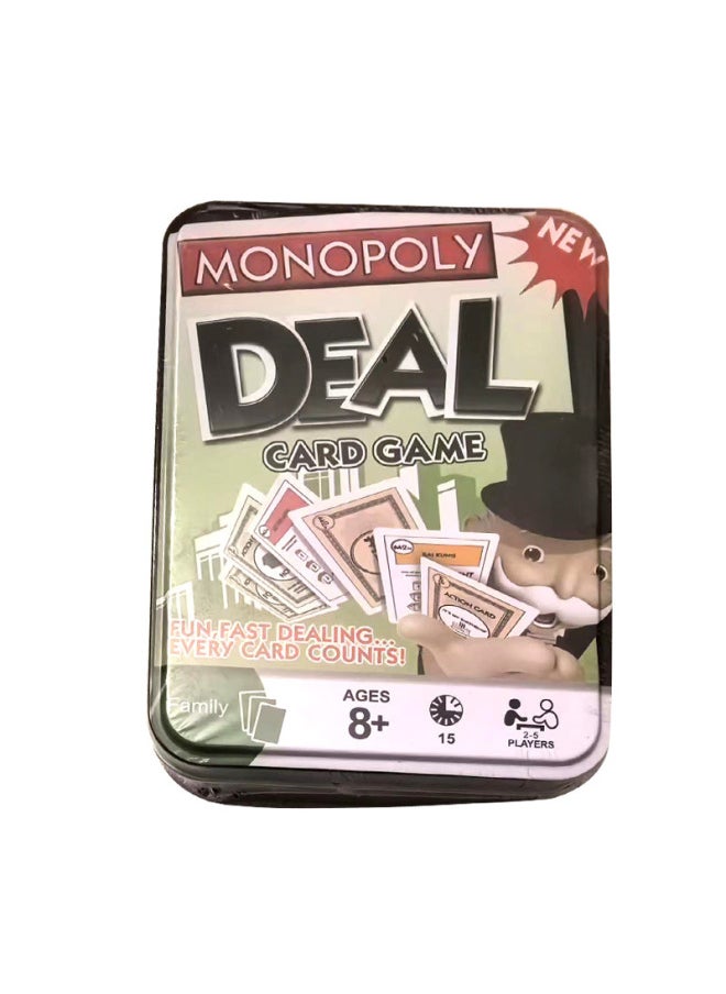 Large Size Monopoly Board Game English Version Iron Box Dea Monopoly German Version Tabletop Game For Children And Adults-Color:Blue Card Monopoly (english Version)