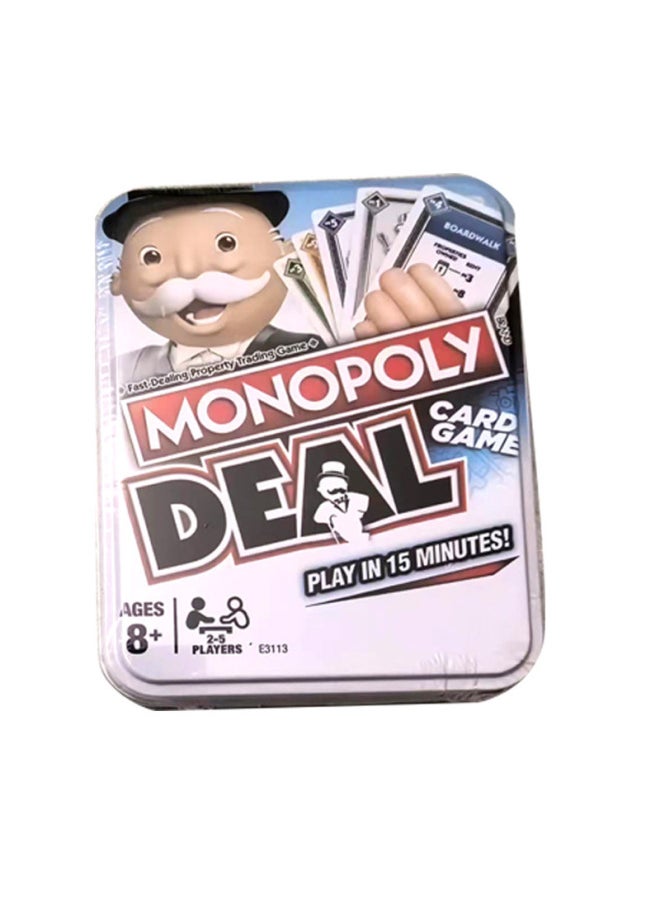Large Size Monopoly Board Game English Version Iron Box Dea Monopoly German Version Tabletop Game For Children And Adults-Color:Blue Card Monopoly (english Version)