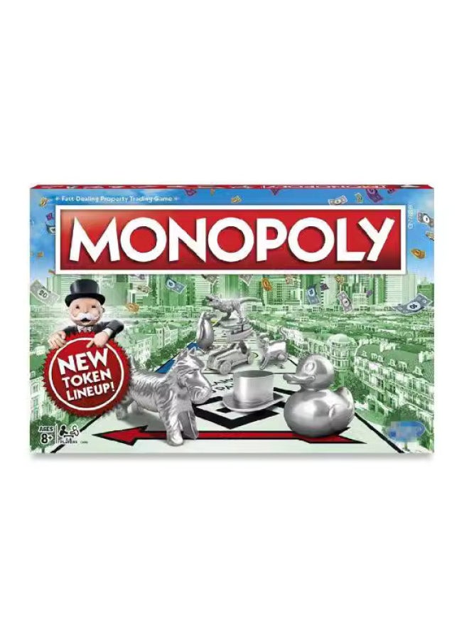 Large Size Monopoly Board Game English Version Iron Box Dea Monopoly German Version Tabletop Game For Children And Adults-Color:Blue Card Monopoly (english Version)