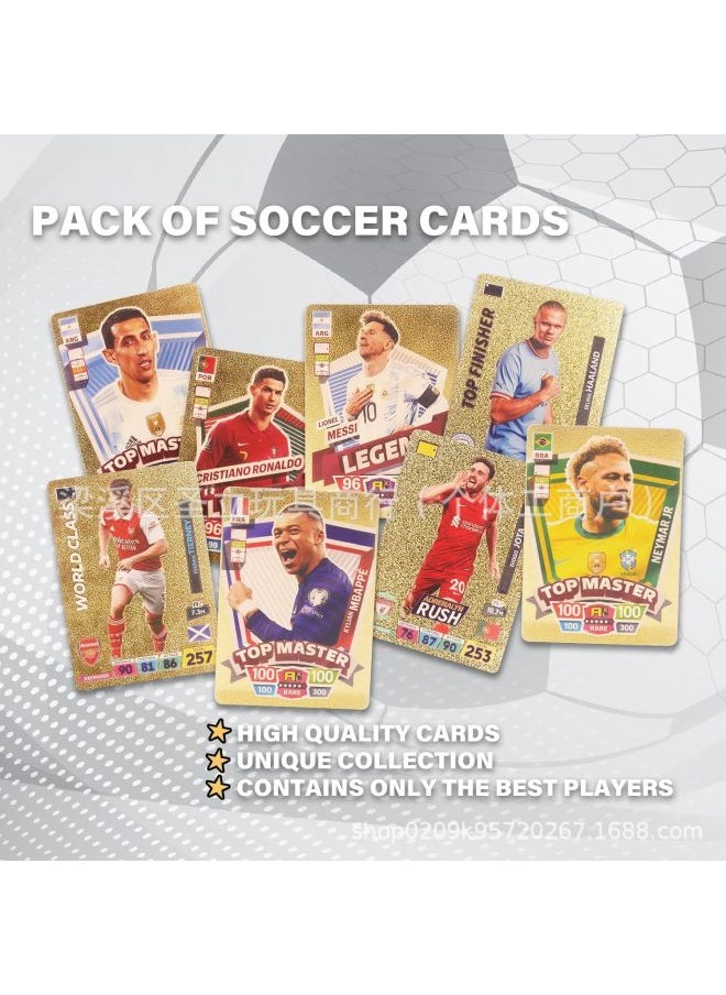 Hot Soccer Star Cards 55 Soccer Star Cards Messi Ronaldo Collections Cards Plastic-Color:Football 55 Silver Sheets