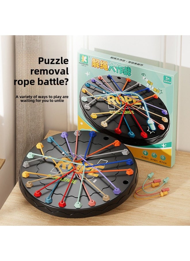 Rope-solving Challenge Board Game Toys Children's Educational Toys Logical Thinking TikTok-Color:Tabletop Basketball Game