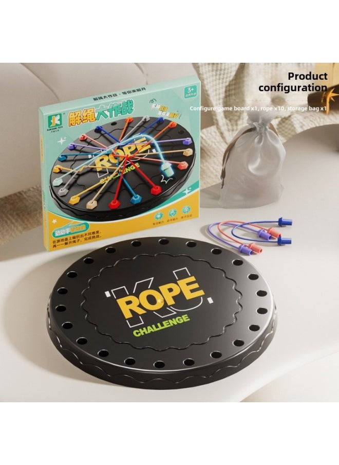 Rope-solving Challenge Board Game Toys Children's Educational Toys Logical Thinking TikTok-Color:Tabletop Basketball Game