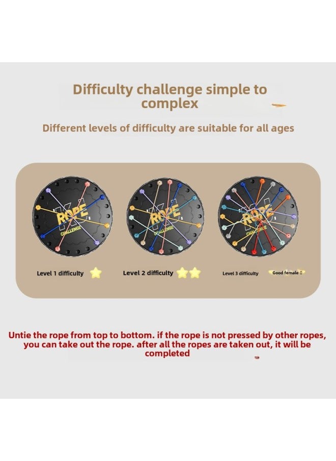 Rope-solving Challenge Board Game Toys Children's Educational Toys Logical Thinking TikTok-Color:Tabletop Basketball Game