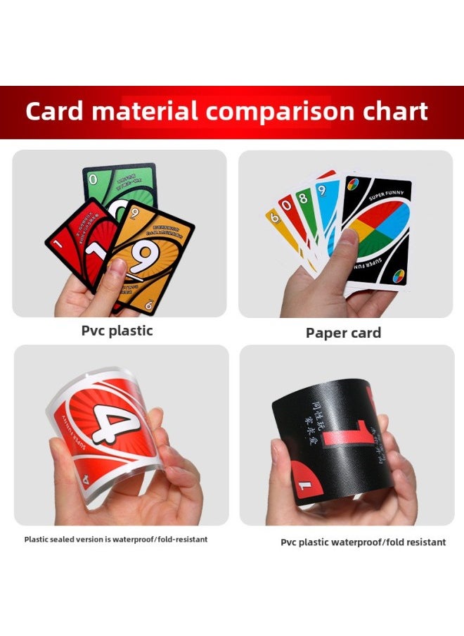 Genuine Uno Card Card Deno Uno Card Table Game Adult Party Casual Game-Color:PVC Plastic WuNuo Gold Edition