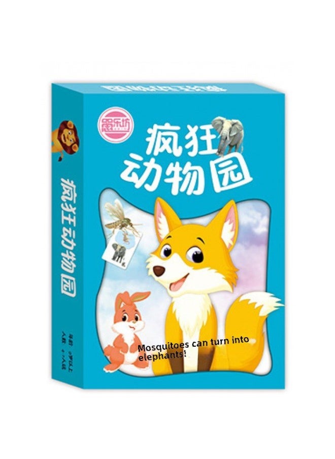 Yule Square Carton Series Board Games Parent-Child Interactive Toys Crazy Zoo Party Game Cards-Color:9147 Three Kingdoms Game