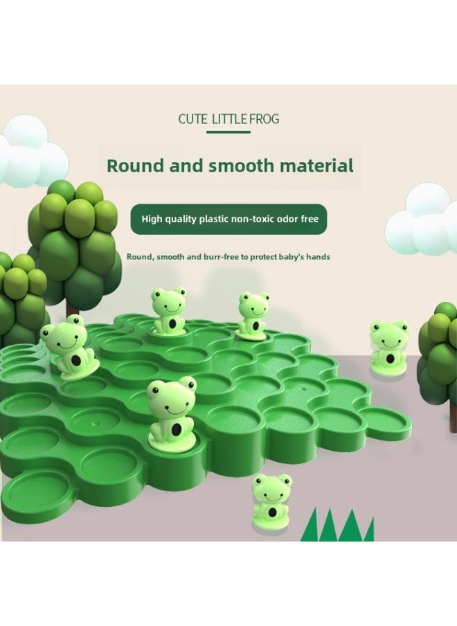 English English Frog Balance Tree Toy Parent-child Interaction Children's Desktop Spaceman Focus Training Game-Color:50 Astronauts + Balance Table + Punishment Plate + Storage Bag + Dice ]