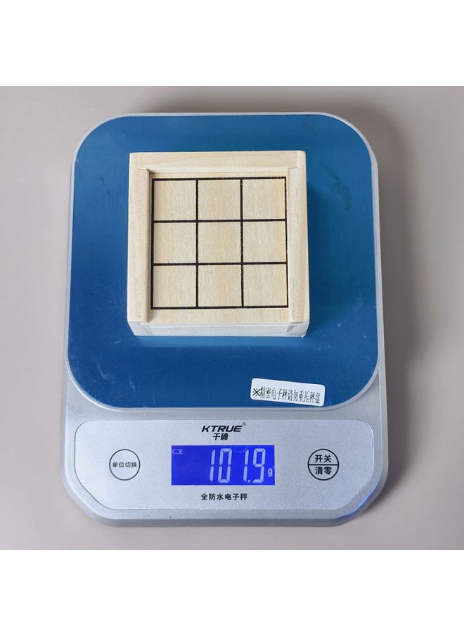Small Batch Boxed Tic-tac-toe Board Games Wooden Jiugongge Chess Kindergarten Primary School Educational Toys-Color:Boxed Tic-tac-toe