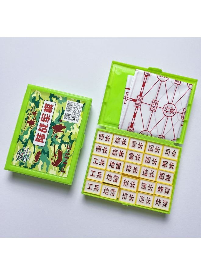 Magnetic Chess Big Small Size Folding Magnetic Chess Flying Chess Colosseum Chess Gobang Go Chinese Chess Puzzle Entertainment-Color:Plastic Army Chess (non-magnetic)