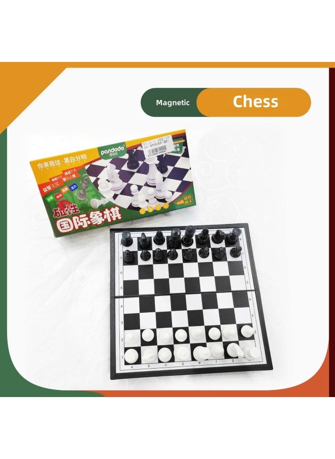 Direct Supply Pan Duoduo Small Box Game Flying Chess High-end Folding Magnetic Backgammon Puzzle Game Chess Toys-Color:712 Chess