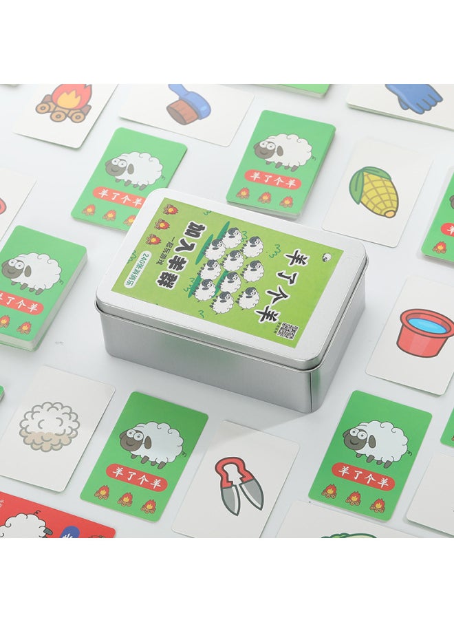 Shake The Sound With A Sheep Card Desktop Game Fun Card Creative Cards-Color:Sheep A Sheep  Iron Box