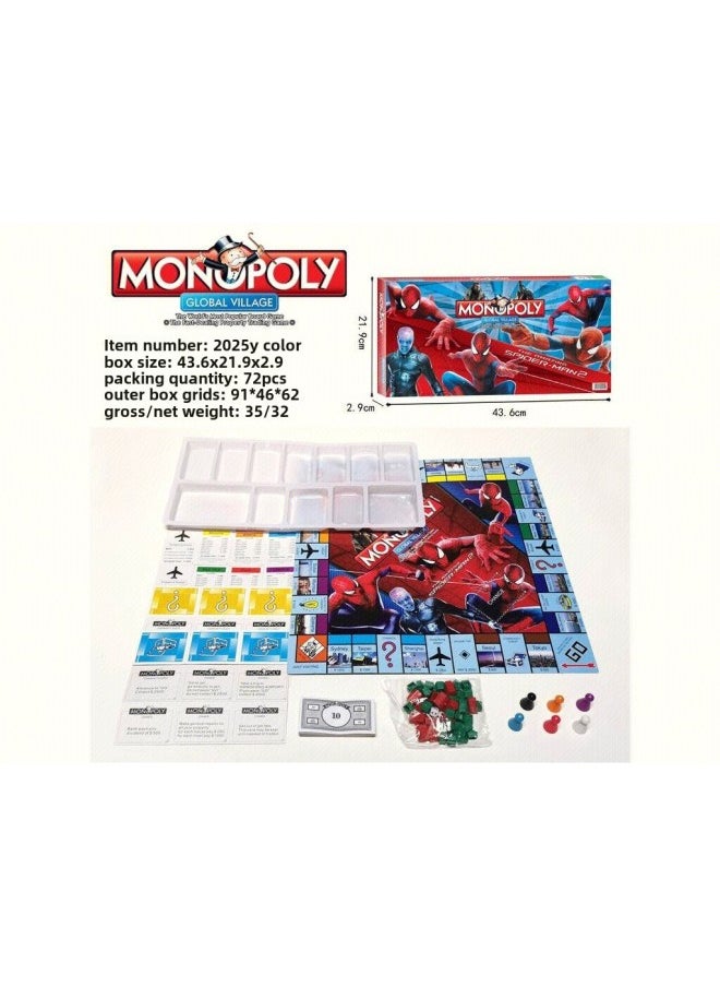 English Version Monopoly World Tour Board Game Card-Specifications:2025y.0.26 (72 Sets/carton, Minimum Order Of 1 Box)