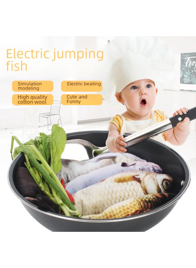 Tiktok Same Simulation Fish Electric Swing Fish Jumping Fish Cute Simulation Carp Pet Cat Toy Net Red Fish-Color: Carp 94g